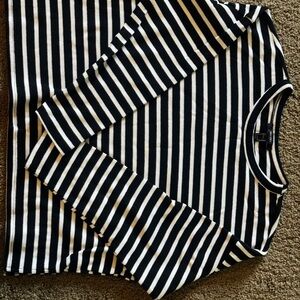 Forever 21 Black and White Striped Top